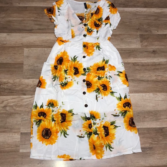 Sunflower Midi Dress - Picture 2 of 4
